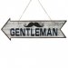 Plateskilt «Gentleman» med oppheng, 12,5 x 40 cm