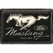 Plateskilt Ford Mustang Horse-logo, svart, 20 x 30 cm