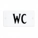 Skilt «WC» 9 x 4,5 cm