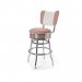 Diner barstol vintage 66 cm med rygg rosa