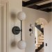 Sigma D vegglampe, svart opal, 49 cm – Pr Home