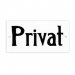 Skilt PRIVAT 9 x 4,5 cm