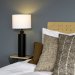 Solo bordlampe, matt svart/hvit, 57 cm – Pr Home