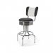 Diner barstol retro 66 cm med rygg svart
