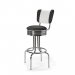 Diner barstol retro med rygg svart