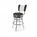 Diner barstol vintage 66 cm med rygg svart