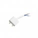Takkontakt DCL 20 cm Hvit kabel Ujordet