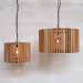 Taklampe «Lameller» i gjenvunnet tre, Small