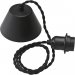 Takoppheng, tvunnet ledning, svart, 1,2 meter, Pr Home