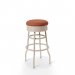 Diner barstol Creme vintage utan rygg terrakotta