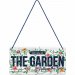 Plateskilt med henger «The Garden»