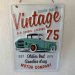 Vintage 75-plateskilt med oppheng, 28 x 40 cm