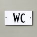 Skilt «WC» 9 x 4,5 cm