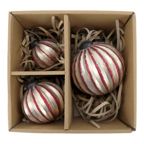 Julekuler, blanding, 3 sett, Cherry Champagne