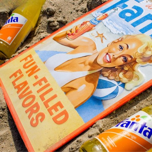 Plateskilt «Fanta Flavors» 30 x 40 cm