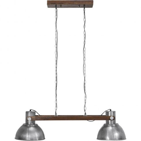 Taklampe Ashby med to armer, bleksølv – Pr Home