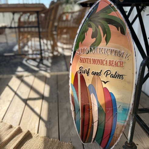 Metallskilt «Summertime» 30 x 70 cm