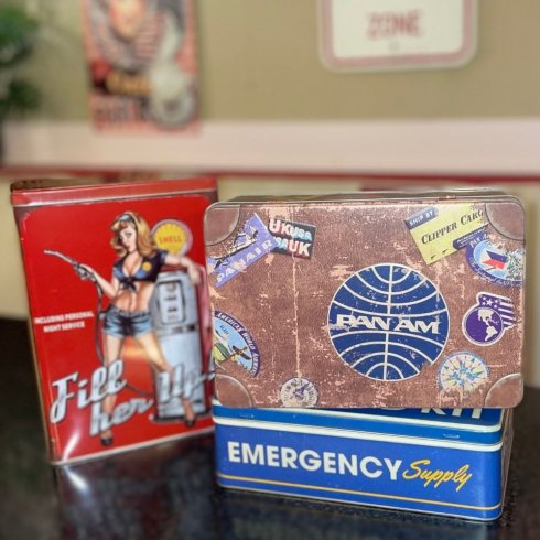 Flat blikkboks «Pan Am»