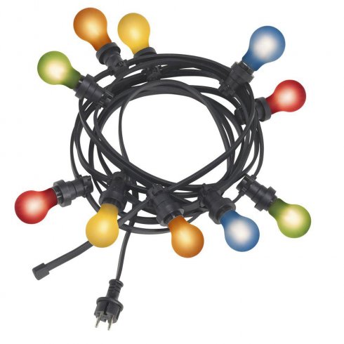 Lyslenke «Bright Light Color» inkl. 10 utskiftbare lys – svart