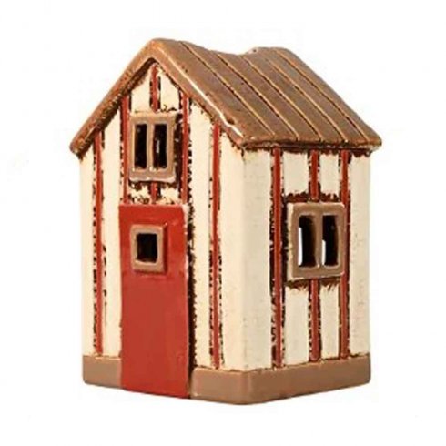 Keramikhus Sjöbod til varmelys, 12,5 cm