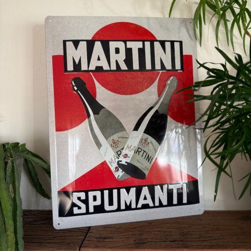 Metallskilt «Martini Spumanti», 30 x 40 cm