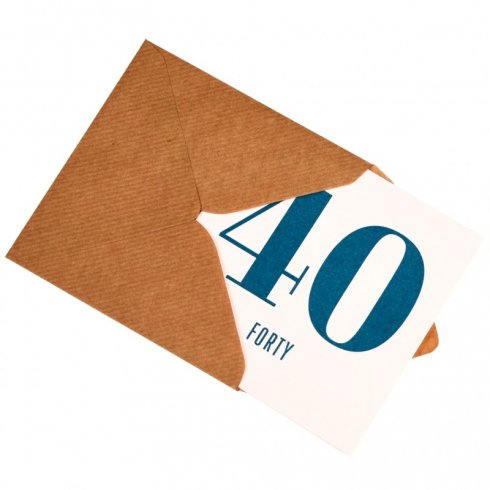 Kort til 40-årsdagen