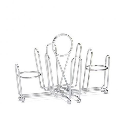 Servisesett med holder, 2 flasker, salt- og pepperbøsser