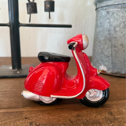 Sparebøsse, rød scooter