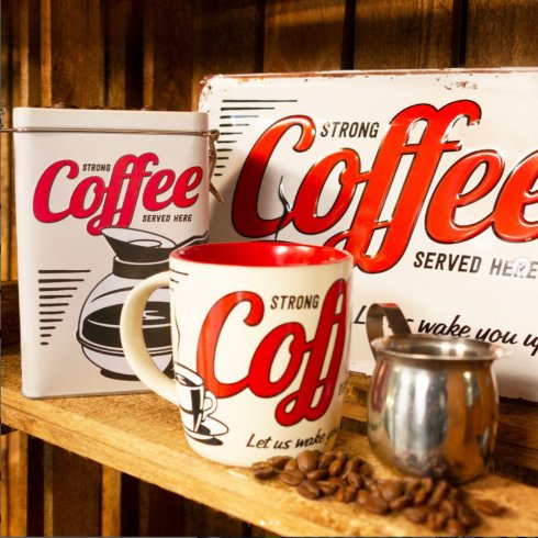 «Coffee served here»-skilt, 20 x 30 cm