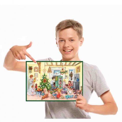 Gammeldags adventskalender A3 Julestemning