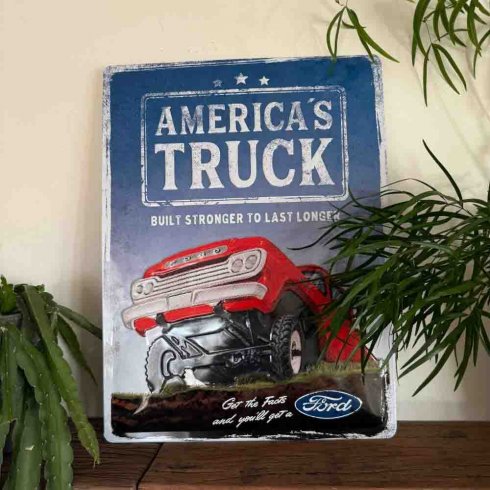 Plateskilt «America's Truck – Built stronger», 30 x 40 cm