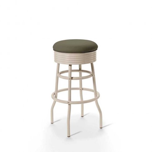 Diner barstol Creme vintage utan rygg army