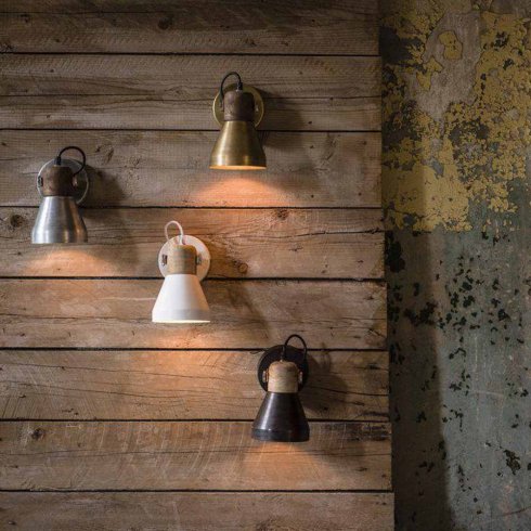 Industriell vegglampe Ashby Spotlight Pale Oil Brown – Pr Home