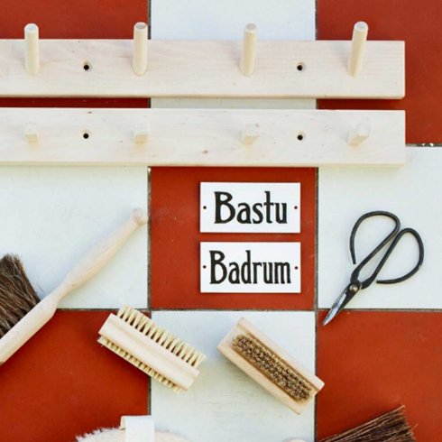 Skilt «BAD» 9 x 4,5 cm