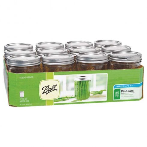 Mason-krukke – Pint 0,47 liter – Bred åpning