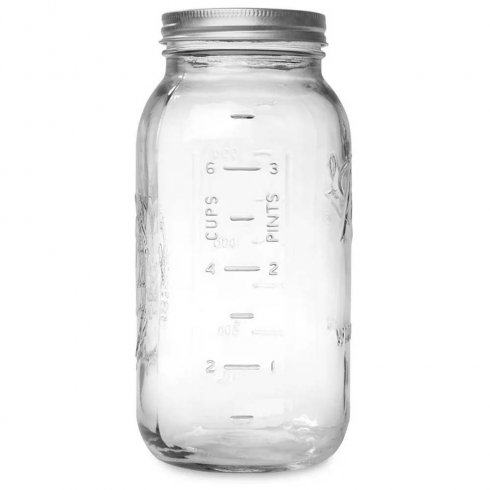 Mason-krukke – Half gallon (1,9 liter) – Bred åpning