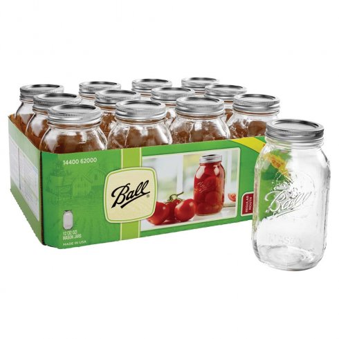 Mason-krukke – Quart 0,9 liter – Vanlig åpning