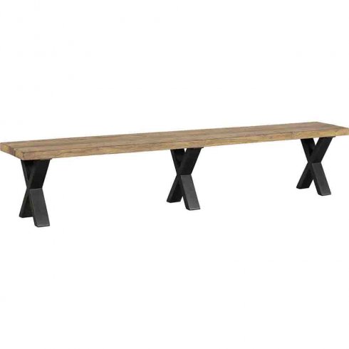 Ross-benk i gjenvunnet tre, 230 cm, Trademark Living