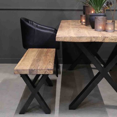 Ross-benk i gjenvunnet tre, 115 cm, Trademark Living