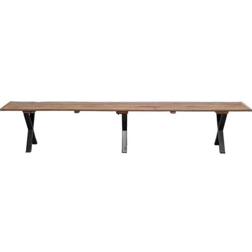 Poovar-benk i gjenvunnet tre, 250 cm, Trademark Living