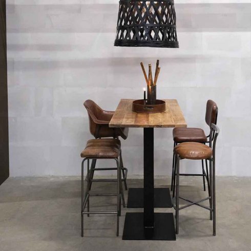 Portland barstol med rundt skinnsete fra Trademark Living