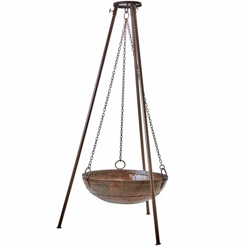 BARBEQUE Grillkurv Ø 80 cm med stativ, brun