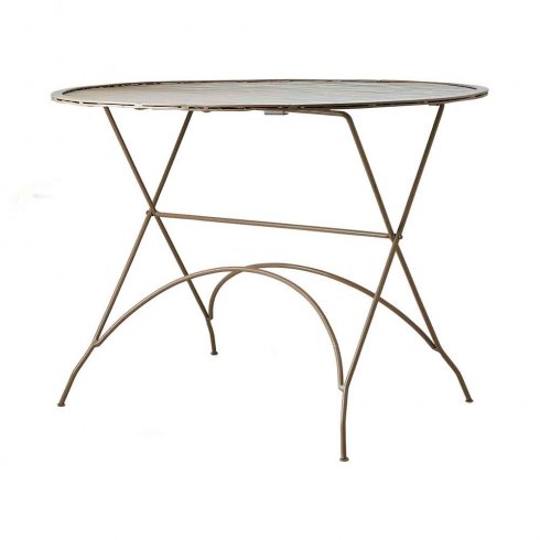 Visby jernbord Ø 100 beige