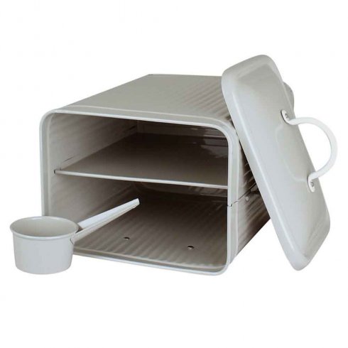 Retro vaskemiddelboks med skje – beige