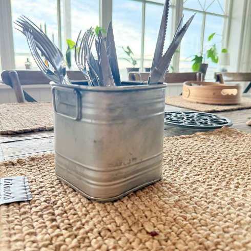 Blikkbeholder Kvadrat Rusty, 2 sett