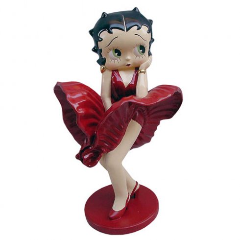 Betty Boop-statue «Cool breeze», rød, 98 cm