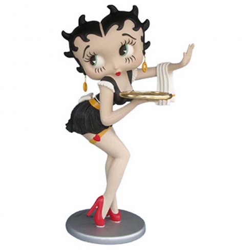 Betty Boop-figur, servitør i svart kjole, 96 cm