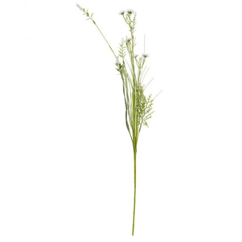 Blomsterkvist med hvite og gule blomster