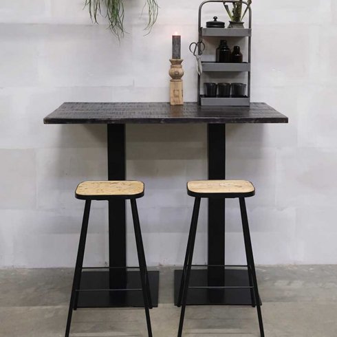 Bordplate i svart mangotre, 130 x 70 cm