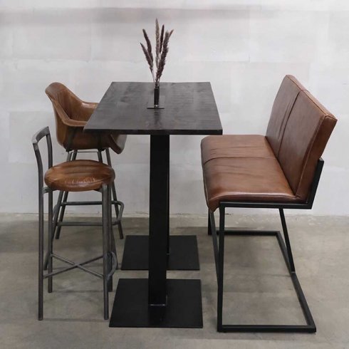 Bordplate i svart mangotre, 130 x 70 cm